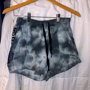 Green, Black, and white the-dye swat shorts